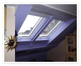 Nieuw dakraam na plaatsing